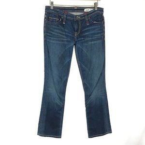 Womens Size 29 575 DENIM Frank Mechaly Y2K Retro Contrast Stitch Bootcut Jeans